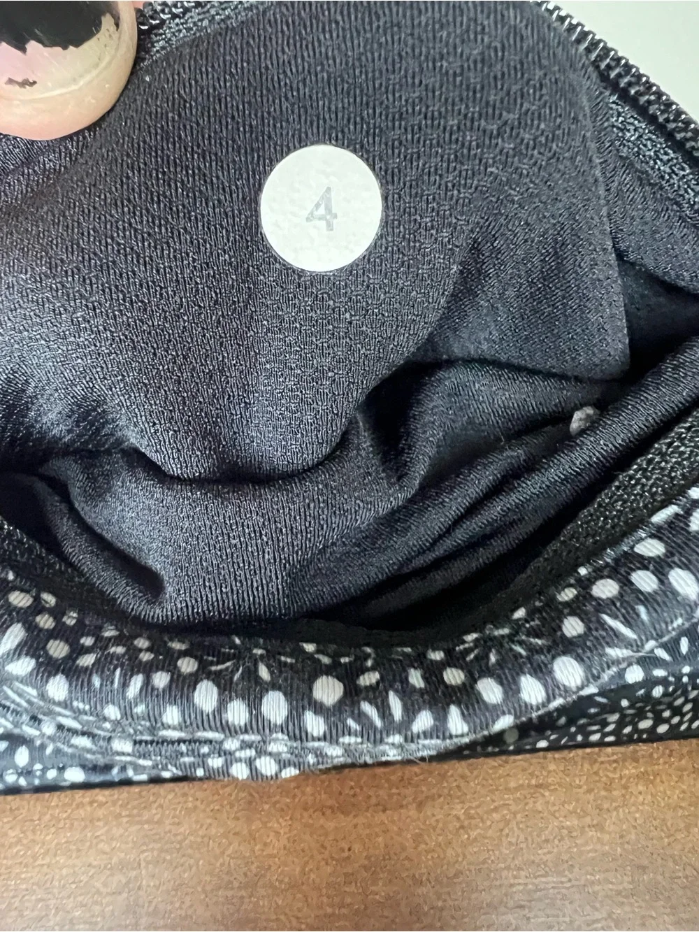 Lululemon Pace Rival Crop Leggings with Black and White Design